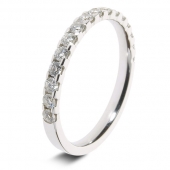 9ct White 0.50ct Brilliant HSI Diamond Eternity Ring - 2.9mm Band - Claw Set 9ct White 0.50ct Brilliant HSI Diamond Eternity Ring - 2.9mm Band - Claw Set